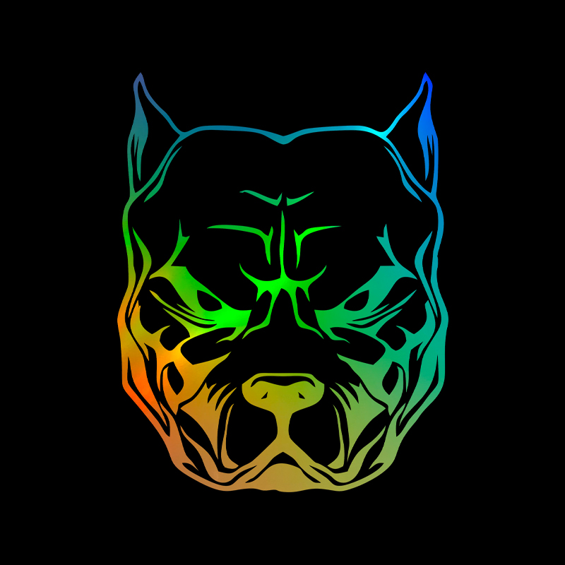 Motorcycle Gear For Dogs - Motorcycle Sticker dog pattern pit bull