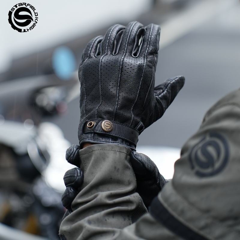 Motorcycle Wearing Gear - Star Field Knight Retro Motorcycle Gloves