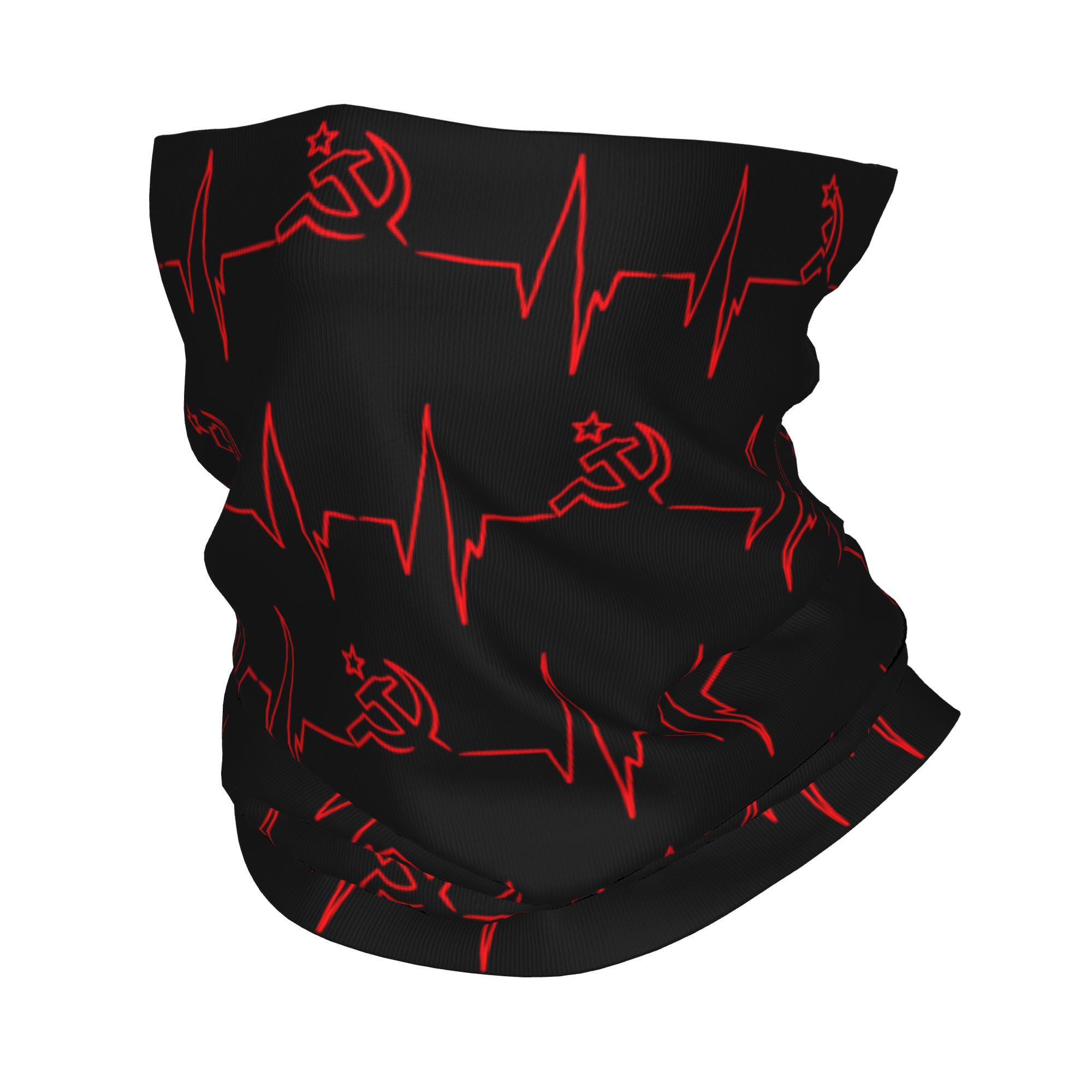 Neck Warmer Balaclava - Custom Heartbeat Russian Flag Russia CCCP