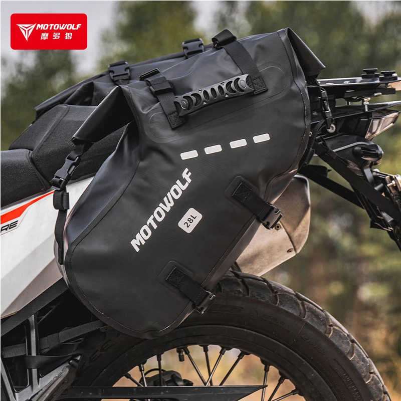 Motorcycle Gear Adventure - Motowolf Motorcycle Bag 100%Waterproof 18L/28L/48L Large