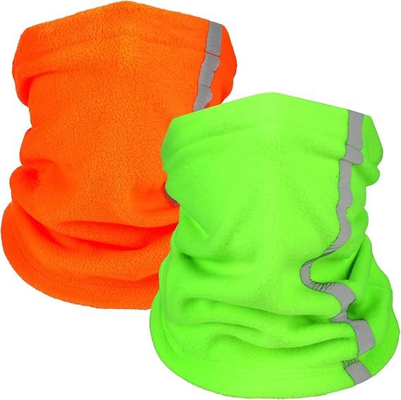 Neck Warmer Balaclava - Fleece Neck Gaiter Visibility Reflective Safety