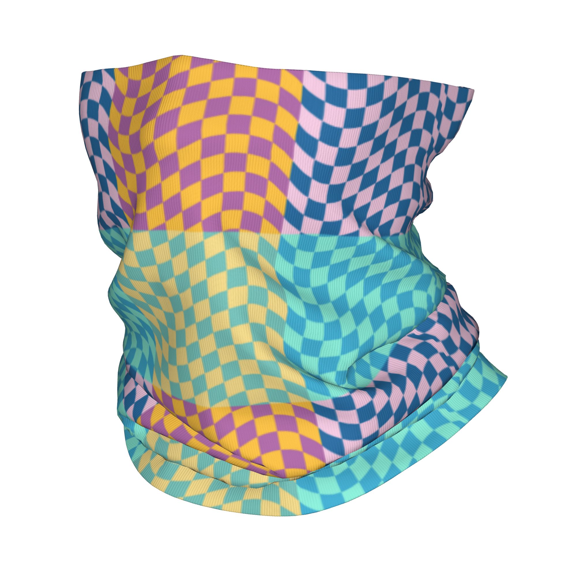 Neck Warmer Balaclava - Custom Colored Checkered Bandana Neck Gaiter