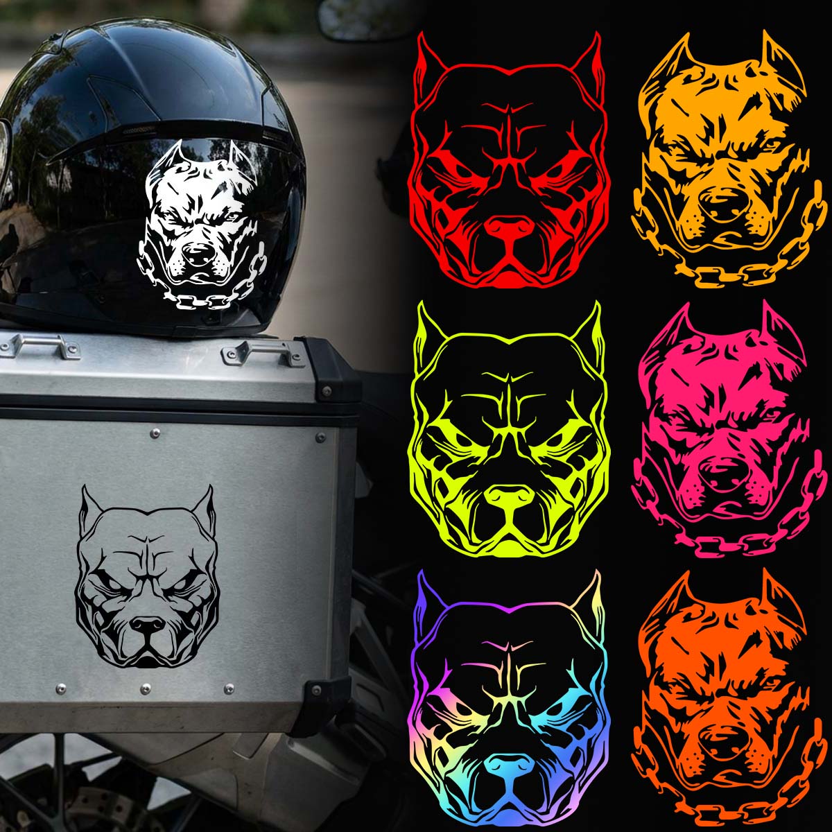 2PCS/SET Multicolor Pitbull Do - огляд і ціна Motorcycle Gear For Dogs