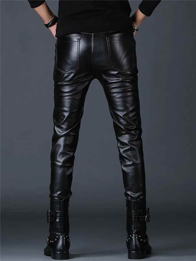 Men's Punk Style Leather Pants - огляд і ціна Motorcycle Gear Pants