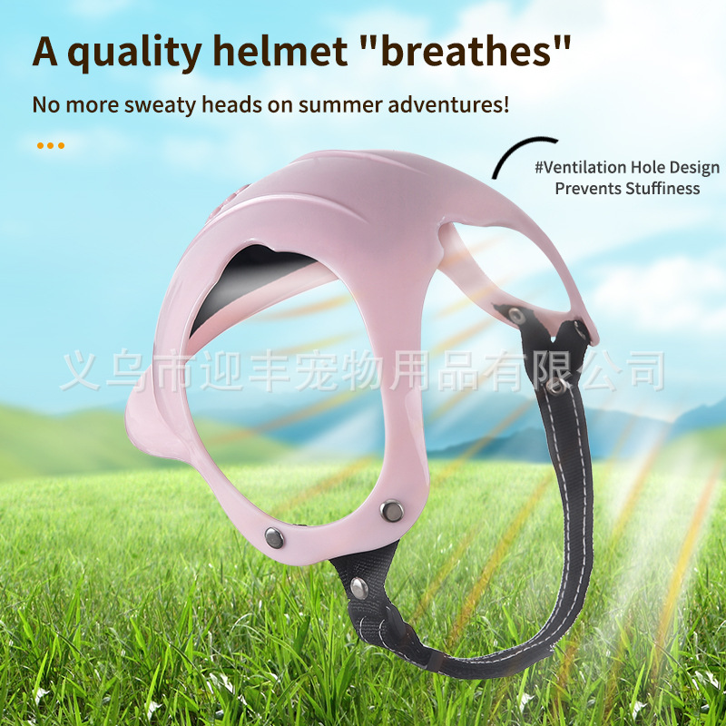 Pink Motorcycle Pet Helmet wit - огляд і ціна Motorcycle Gear For Dogs