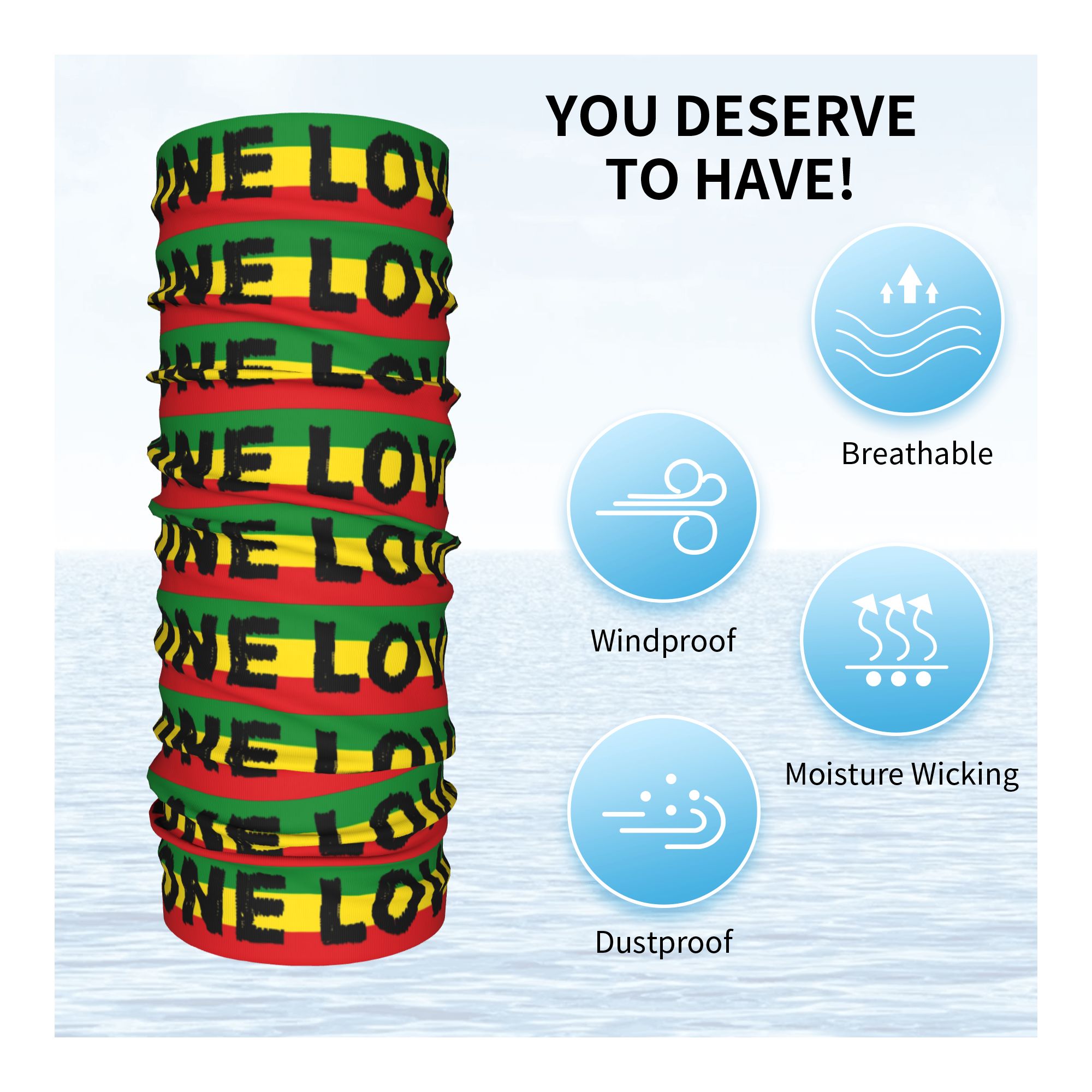 Custom Jamaica Rasta Flag Lion - огляд і ціна Neck Warmer Balaclava