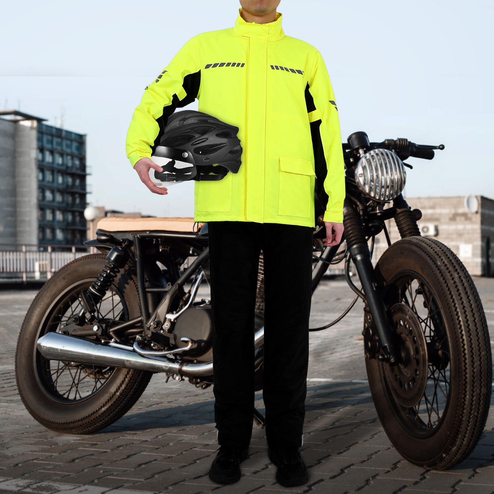 1Set Men Outdoor Cycling Rain  - огляд і ціна Motorcycle Gear Rain