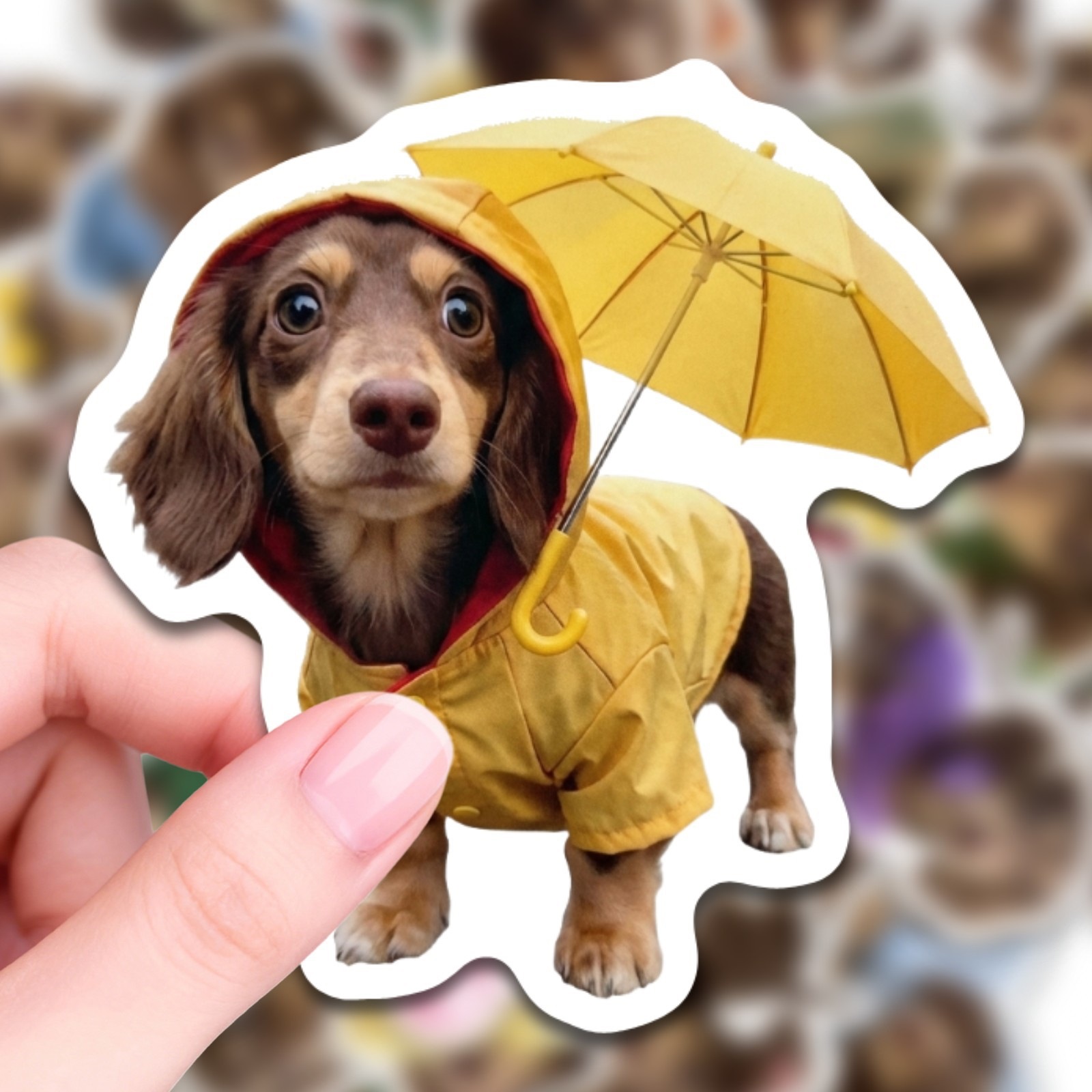 50 Pcs HD Cute Dachshund Stick - огляд і ціна Motorcycle Gear For Dogs