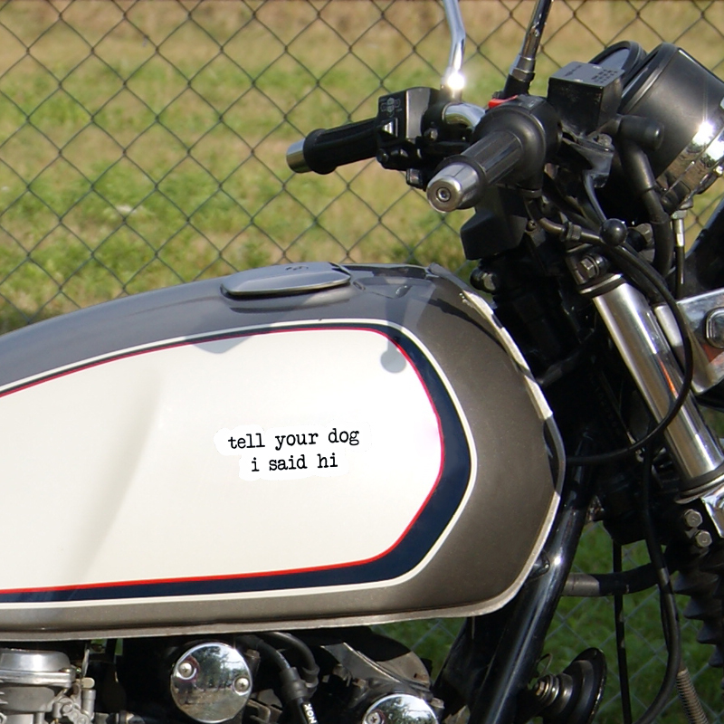 Creative text stickers tell yo - огляд і ціна Motorcycle Gear For Dogs
