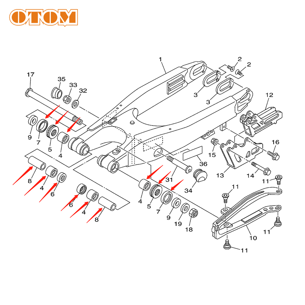 OTOM Motorcycle 2022 Swing Arm - огляд і ціна Motorcycle Gear Lever Rubber