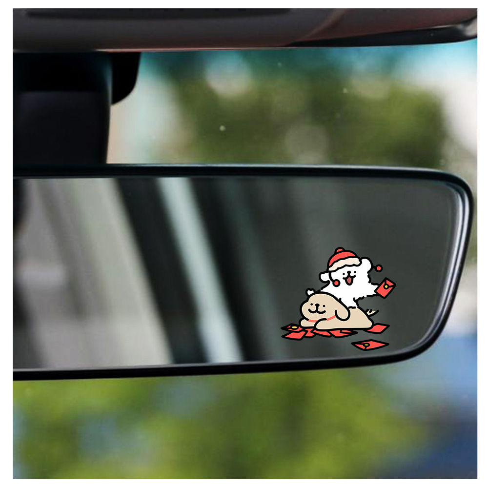 Cartoon Puppy Maltese Car Stic - огляд і ціна Motorcycle Gear For Dogs