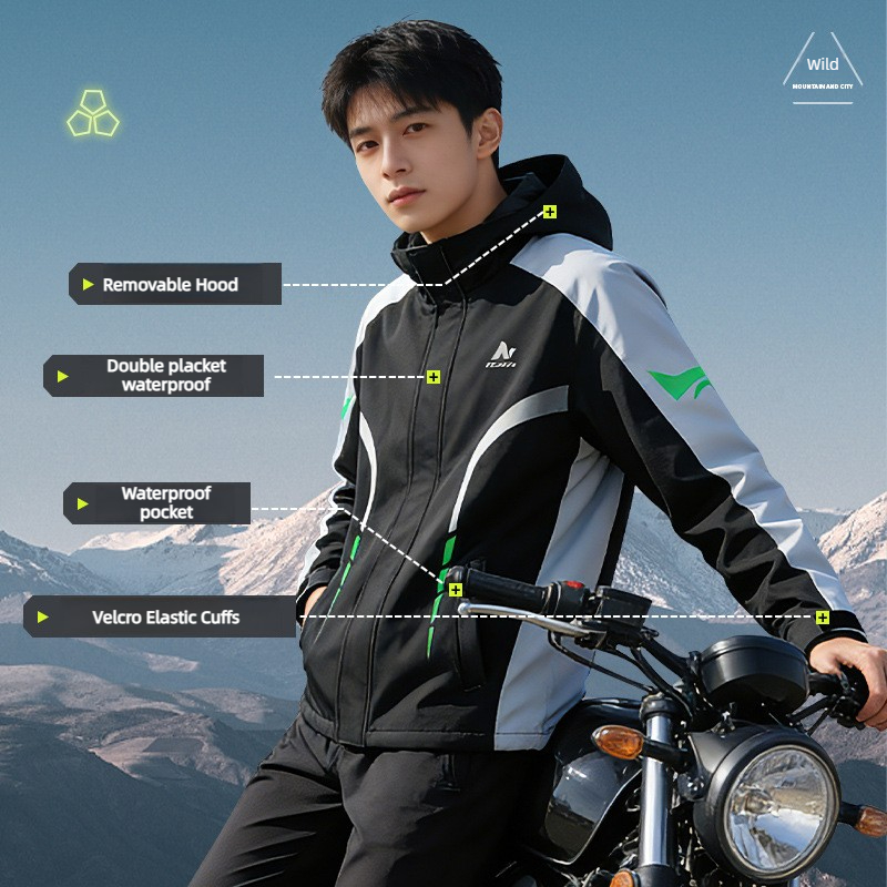 Motorcycle Rain Suit Men Water - огляд і ціна Motorcycle Gear Rain